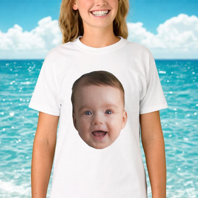 T-shirt Visage bébé personnalisé, drôle photo personnalisé (Créateur téléchargé)