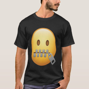 T-shirt Visage Bouche Fermée u2013 Dessin Animé Ludique Si