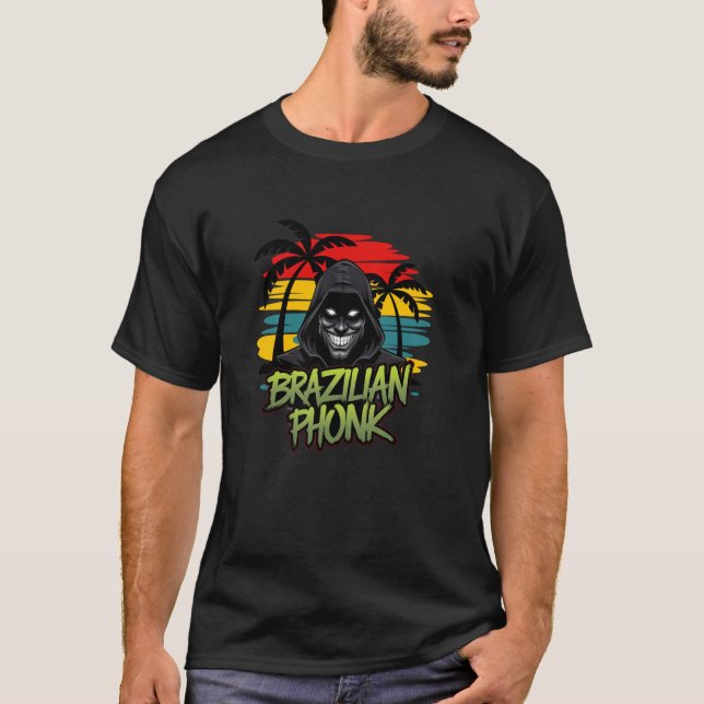 T-shirt Visage brésilien à capuche phonique avec coucher d (Devant)