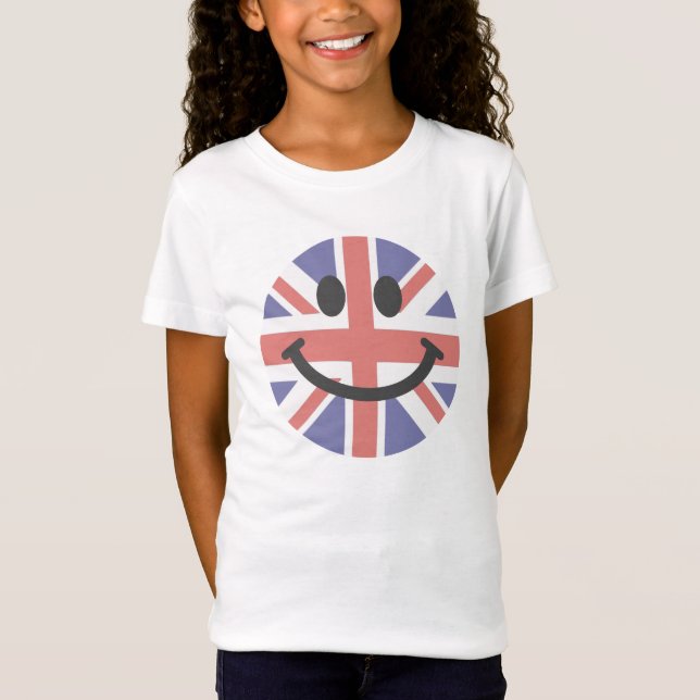 T-Shirt Visage britannique de drapeau (Devant)