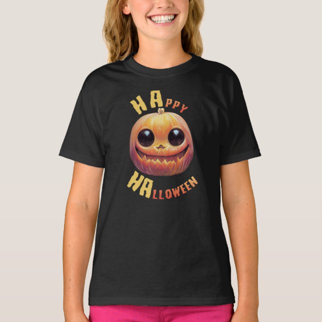 T-shirt Visage citrouille | Bonne Halloween (Devant)