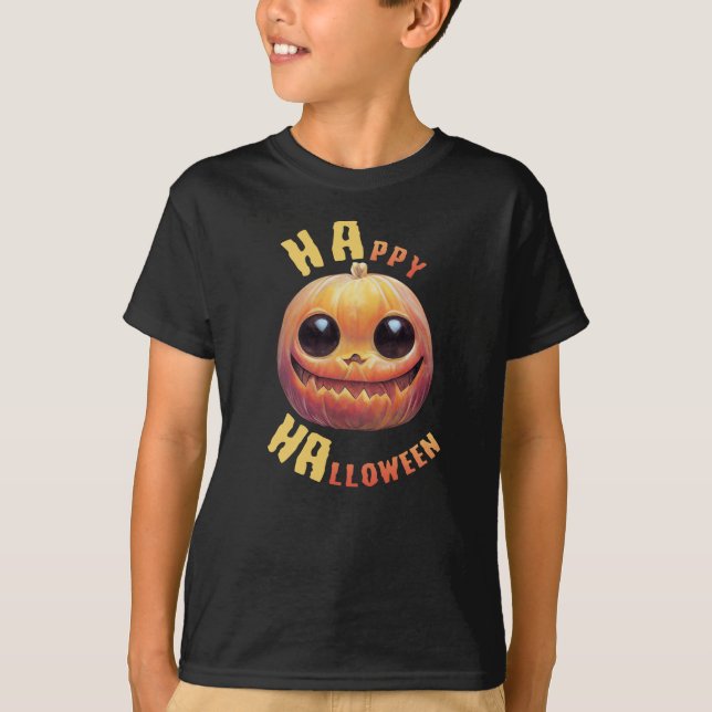T-shirt Visage citrouille | Bonne Halloween (Devant)