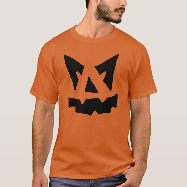 T-shirt Visage Citrouille effrayant (Devant)