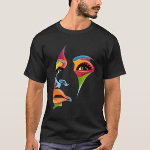 T-shirt Visage coloré Abstrait