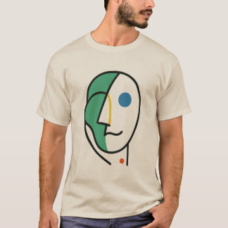 T-shirt Visage coloré Abstrait Portrait d'art moderne