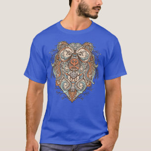 T-shirt Visage Coloré D'Un Ours 1