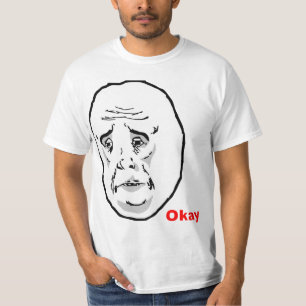T-shirt Visage correct Meme de rage de type