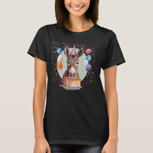 T-shirt Visage d'âne avec ballons d'anniversaire et costum