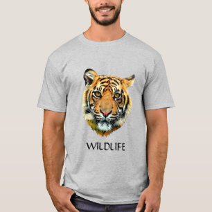 T-Shirt visage d'animal Tigre sauvage