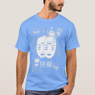 T-shirt Visage d'art sombre entre culture chinoise sociale