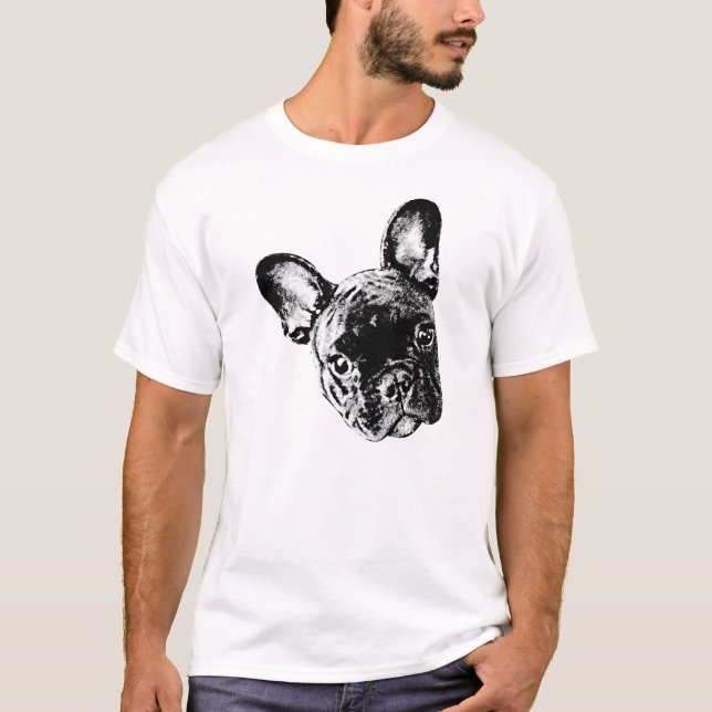 T-shirt Visage de bouledogue français (Devant)