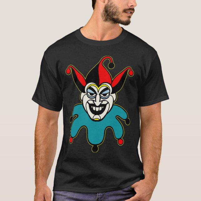 T-shirt visage de carte de joker (Devant)