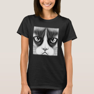 T-shirt Visage de chat graphique animal animal grincheux i