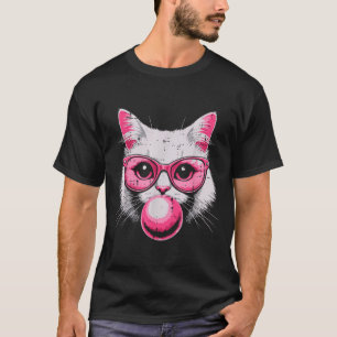 T-shirt Visage de chat Nk Gles Bubble Gum Mignon Kitty Fem