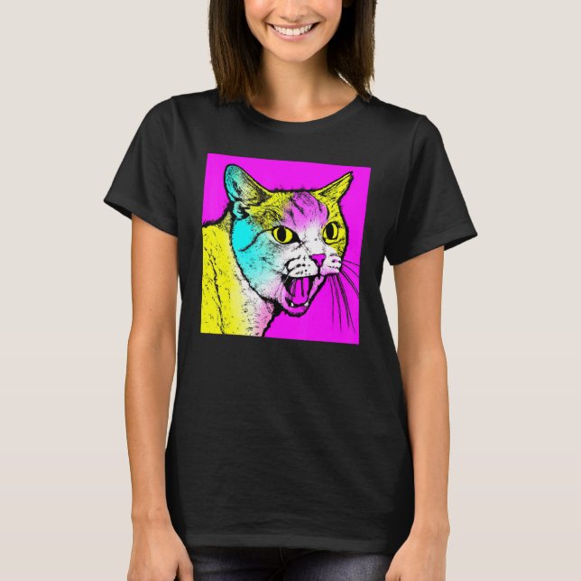 T-shirt Visage de chaton grognon chat charmant (Devant)