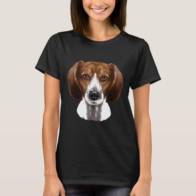 T-shirt Visage de chien beagle (Devant)