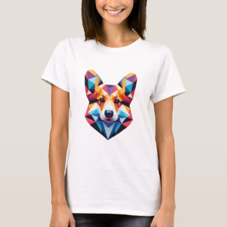 T-shirt Visage de chien coloré