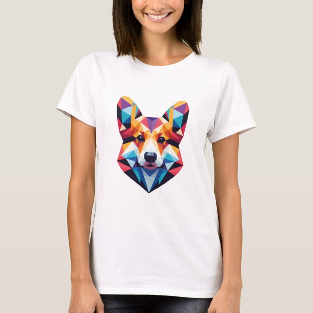 T-shirt Visage de chien coloré (Devant)
