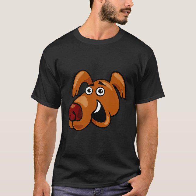 T-shirt Visage de chien comique Non (Devant)