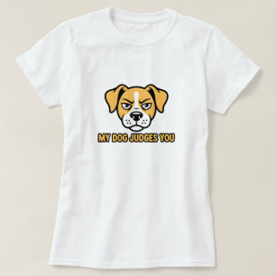 T-shirt Visage de Chien Judicieux Citation Drôle Sarcastiq