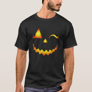 T-shirt Visage de Citrouille de Jack O Lantern Cils Cospla