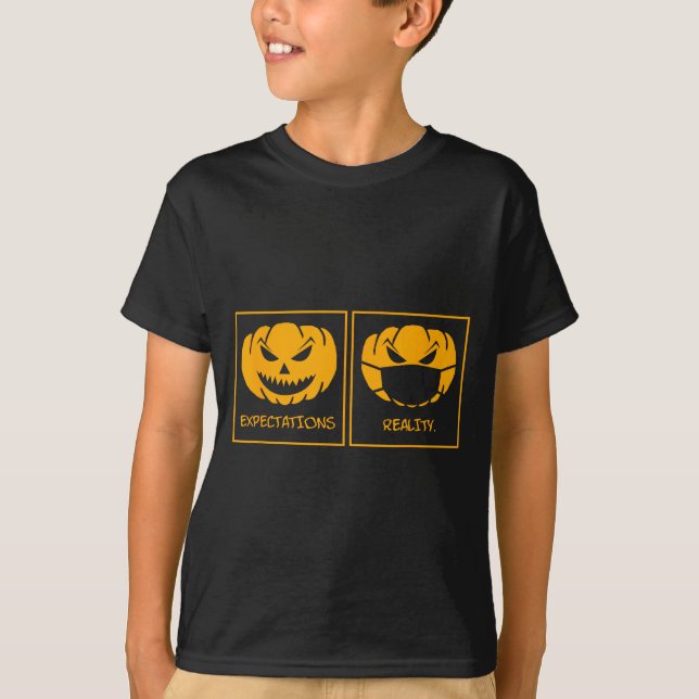T-shirt Visage de citrouille de lanterne jack réalité des  (Devant)