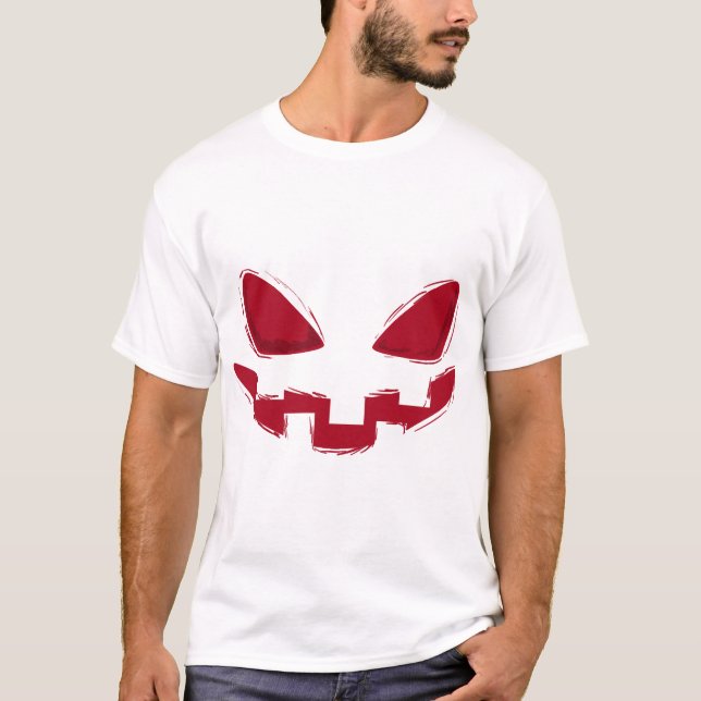 T-shirt Visage de citrouille d'Halloween   (Devant)