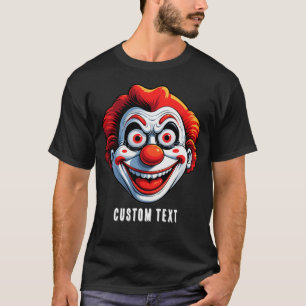 T-shirt Visage de Clown de Dessin Animé