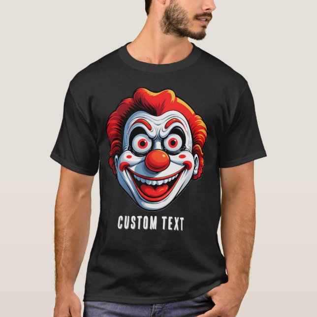T-shirt Visage de Clown de Dessin Animé (Devant)
