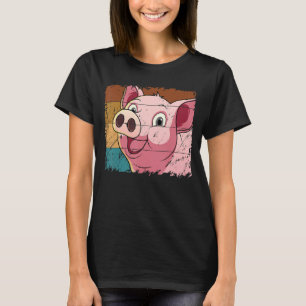 T-shirt Visage De Cochon, Amoureux des animaux Pour Hommes