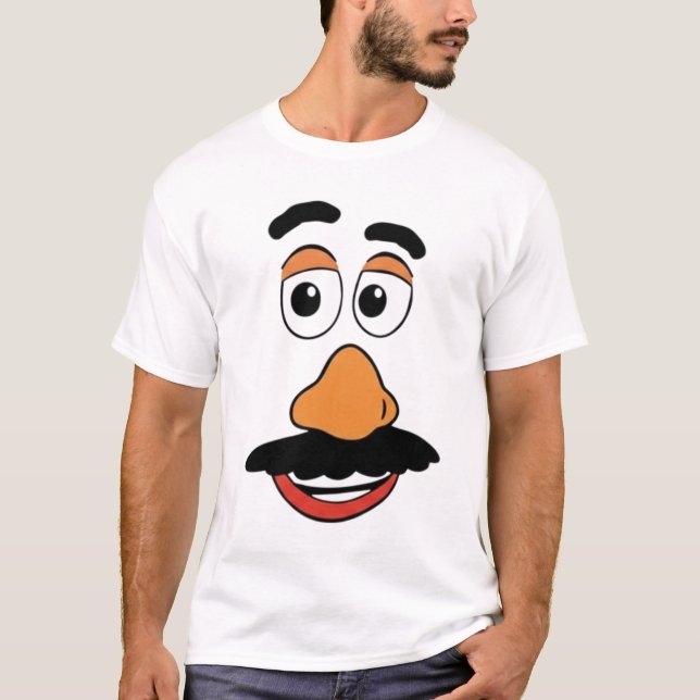 T-shirt Visage de dessin animé drôle de M. Patate  (Devant)