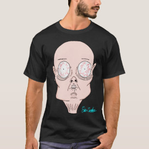 T-shirt Visage de dessin animé effrayé et drôle