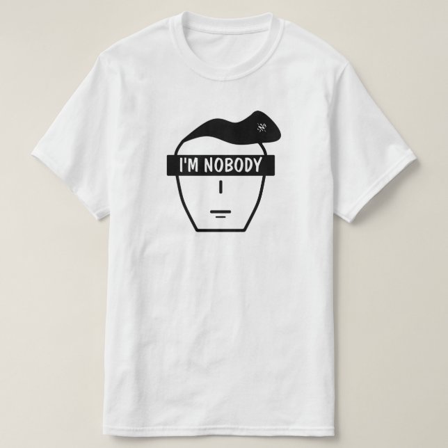 T-shirt Visage de dessin animé mystérieux anonyme (Design devant)