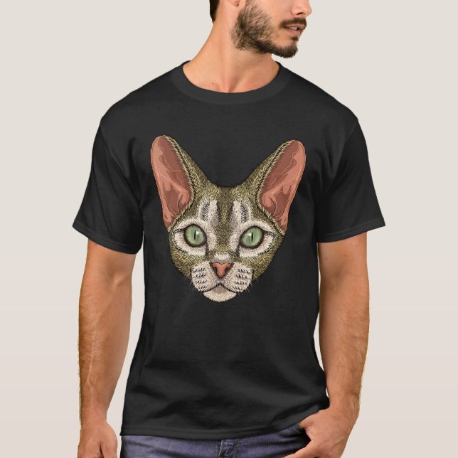 T-shirt Visage de Devon Rex Adorable Race de Chat Devon Re (Devant)