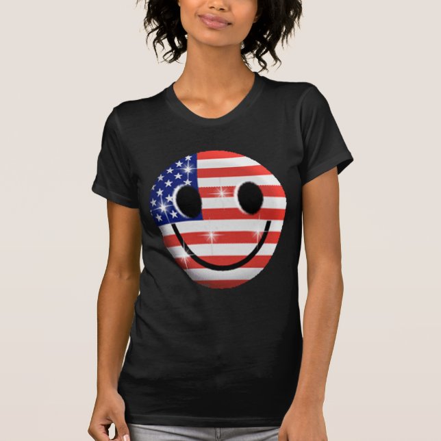 T-shirt visage de drapeau (Devant)
