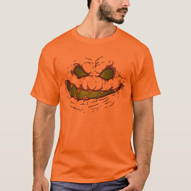 T-shirt Visage de fluage - vert (Devant)