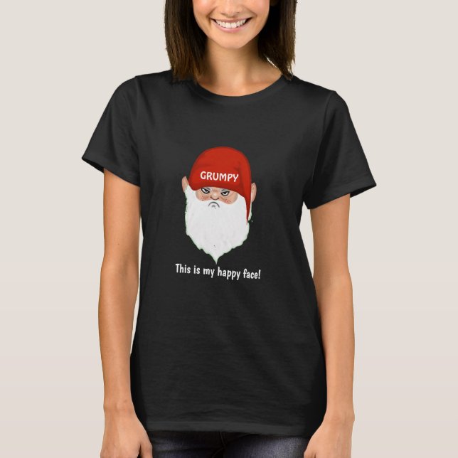 T-shirt Visage de gnome grincheux drôle (Devant)