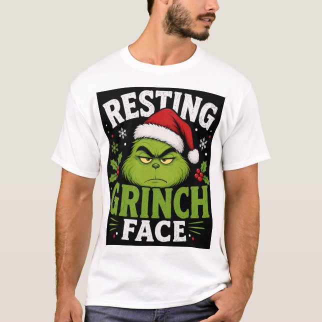 T-shirt Visage de Grinch au repos (Devant)