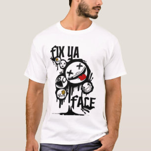 T-SHIRT VISAGE DE LA DIFFICULTÉ YA (TOUT LE BLANC)