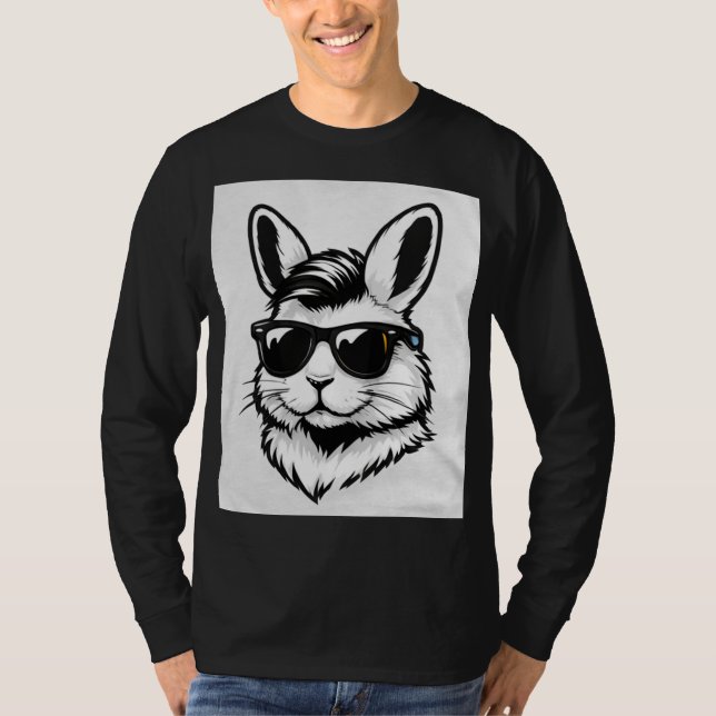 T-shirt visage de lapin (Devant)