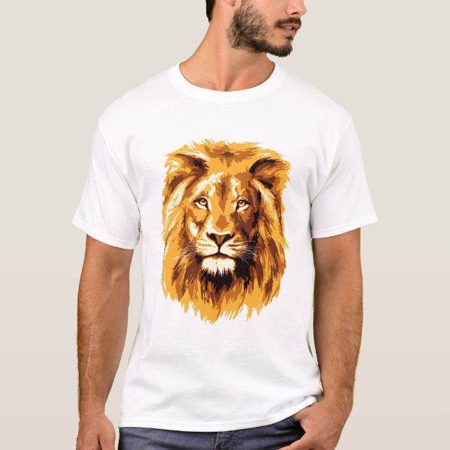 T-shirt Visage de lion (Devant)