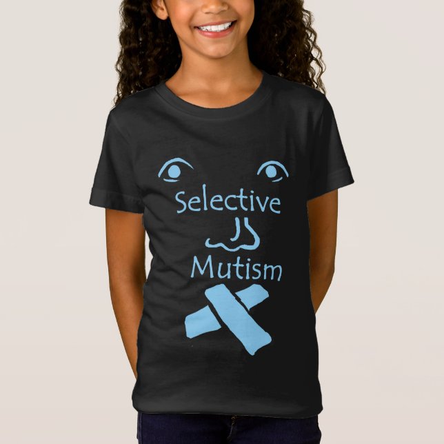 T-Shirt Visage de l'obscurité de mutisme sélectif (Devant)