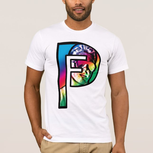 T-shirt Visage de logo de productions de Frey (Devant)