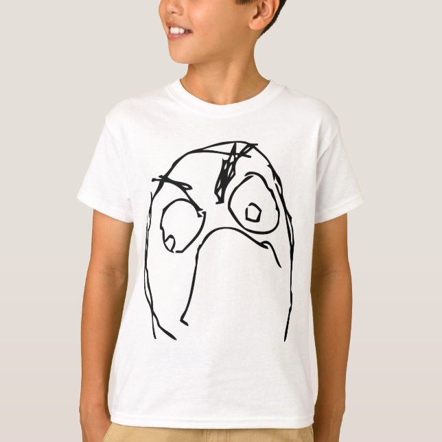 T-shirt Visage de mème malheureux en colère (Devant)