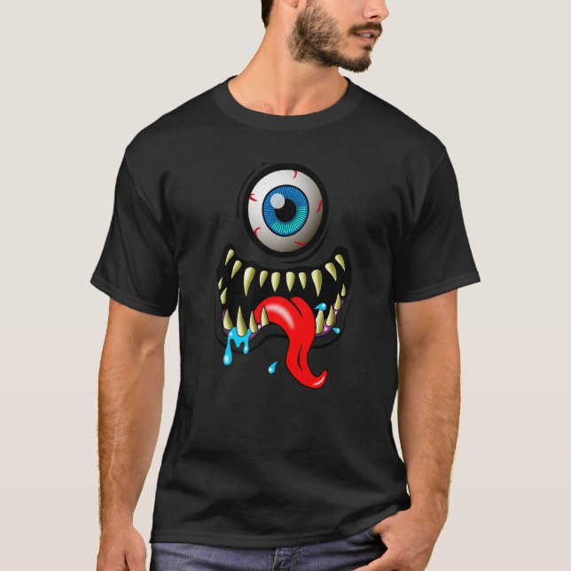 T-shirt Visage de monstre (Devant)