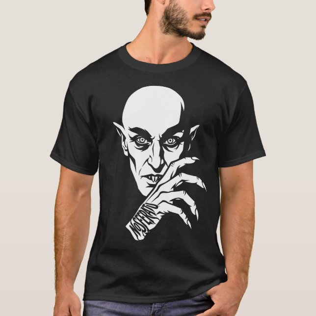 T-shirt Visage de Nosferatu 1922 Comte Orlok (Devant)