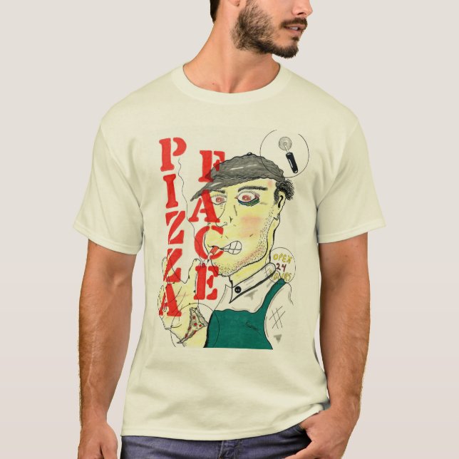 T-shirt "Visage de pizza " (Devant)