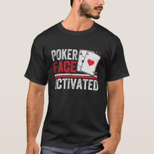 T-shirt Visage de Poker Activé – Humour de Jeu de Cartes A
