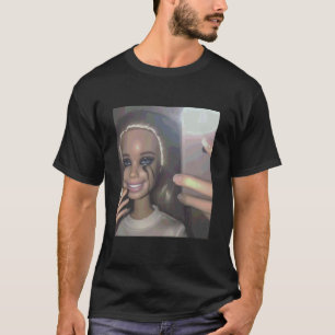 T-shirt Visage de Poupée qui Pleure Drôle Mème Hommes Femm