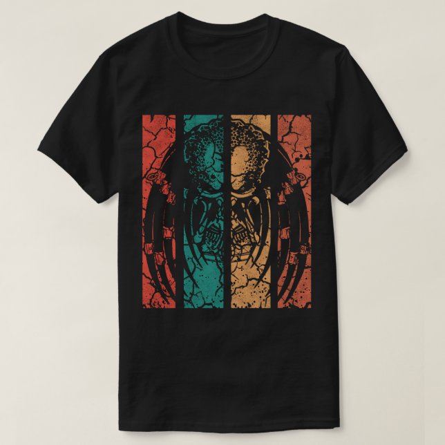 T-shirt Visage de prédateur rétro  (Design devant)
